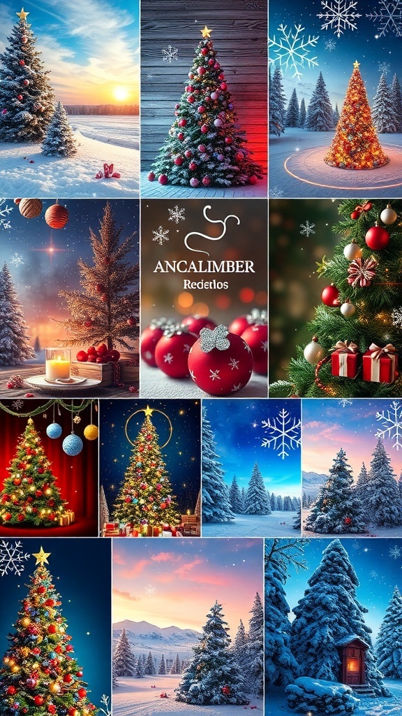 Festive Christmas and December Wallpaper Downloads for iPhone A collection of colorful Christmas and December wallpapers for iPhone, featuring festive designs and winter themes.